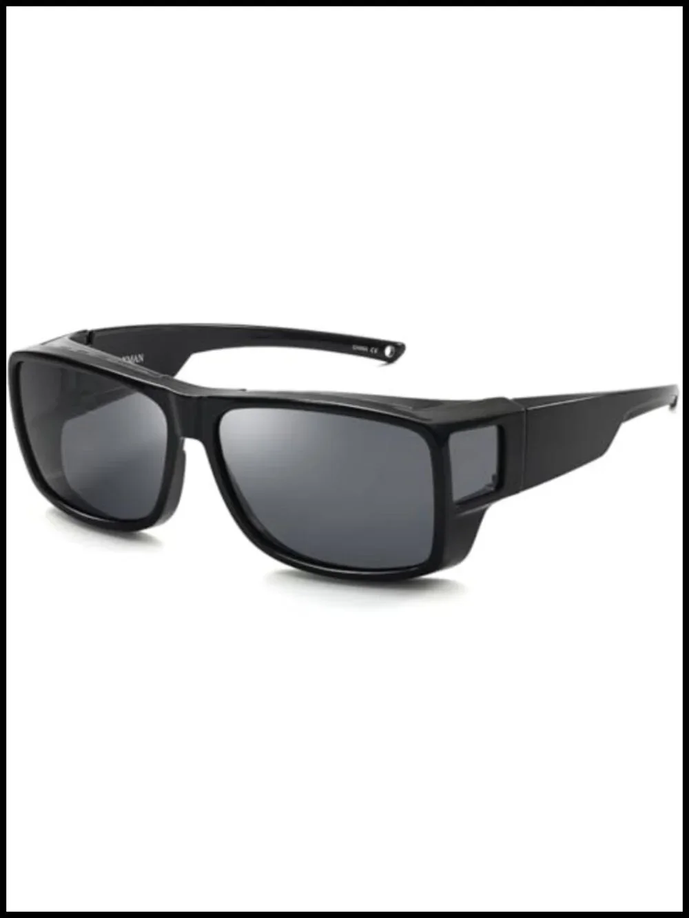 Polarized Wrap-Around Fit Over Sunglasses w/Side Shields, UV Protection,